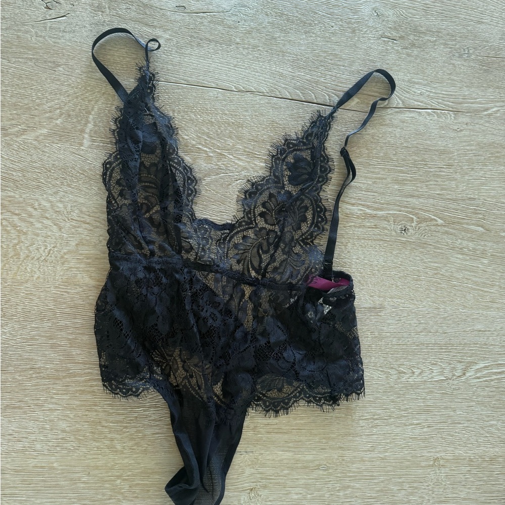 Adore Me Black Lace Chemise